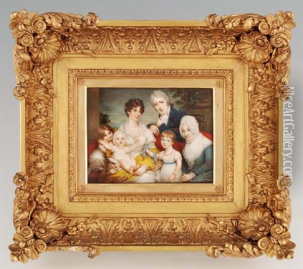 Familienportrat Oil Painting - Samuel Shelley