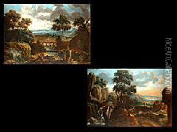 Gemaldepaar Oil Painting - Bartolomeo Pedon