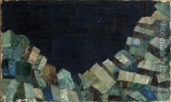Moonlight On La Pile Oil Painting - Edwin St John