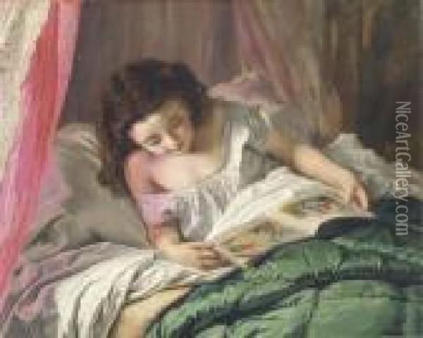 Reading Time Oil Painting - Sophie Gengembre Anderson