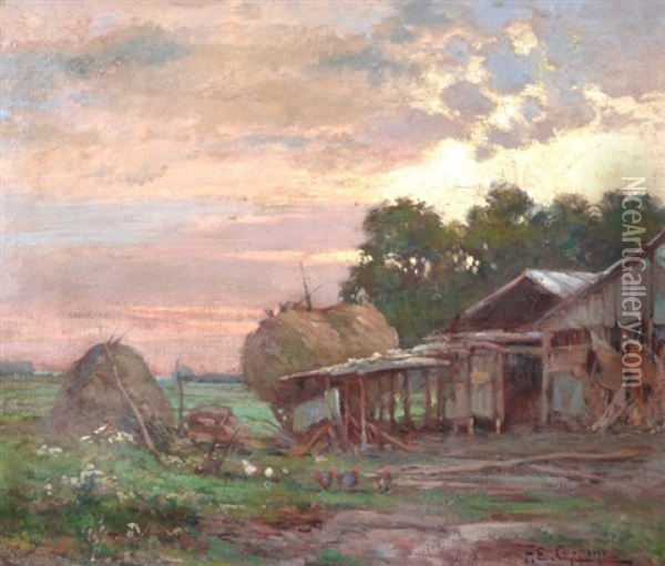 Atardecer Oil Painting - Fausto Eliseo Coppini