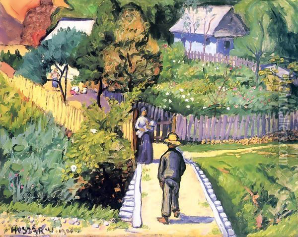 In the Garden 1906 Oil Painting - Tibor Boromisza
