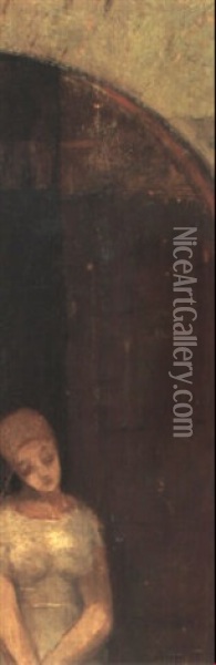 Jeune Femme Sous Une Arche Oil Painting - Odilon Redon