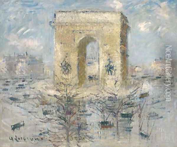 L'Arc de Triomphe Oil Painting - Gustave Loiseau