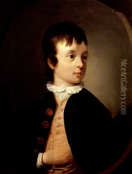 Portrait Of George, 3rd Earl Of Darthmouth, As A Boy Oil Painting - Tilly Kettle