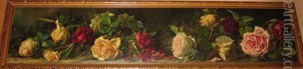 Roses Oil Painting - Hugh Percy Heard