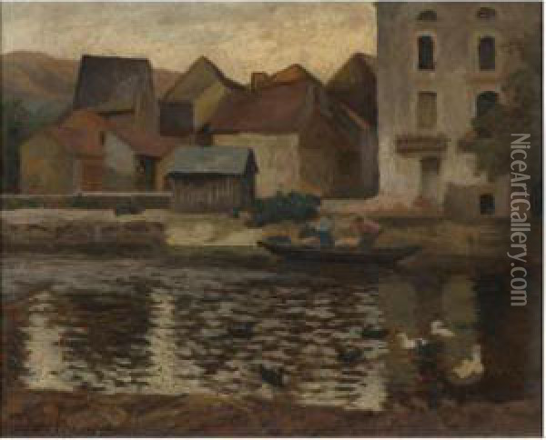 Harbour At St. Pierre Oil Painting - Roger Eliot Fry