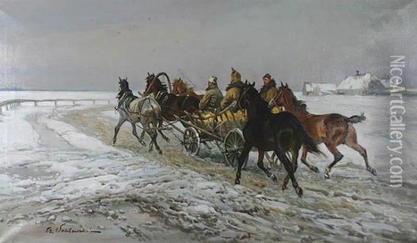 Na Targ Oil Painting - Ignacy (Czeslaw Wasilewski) Zygmuntowicz