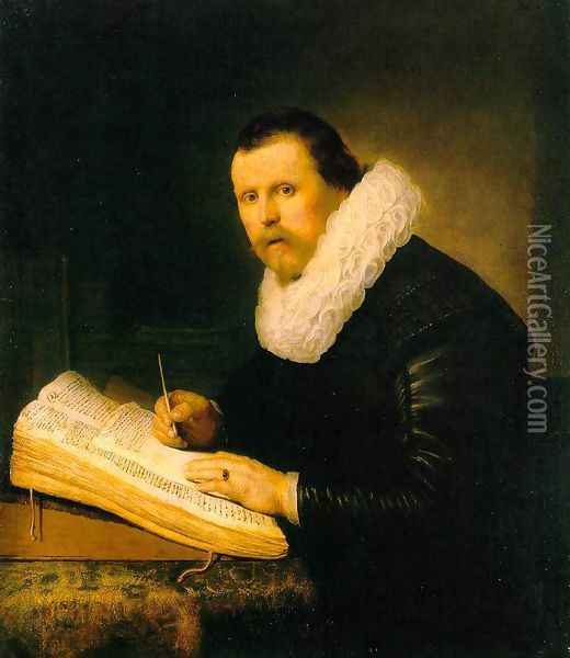 A Scholar 1631 Oil Painting - Rembrandt Van Rijn