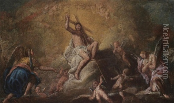 Trionfo Di Cristo Oil Painting - Carlo Innocenzo Carlone