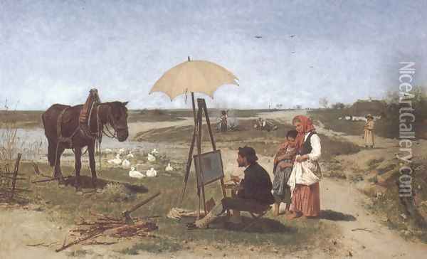 Der Pferdermaler Oil Painting - Anton Kozakiewicz