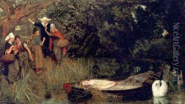 The Lady of Shalott 1872 1873 Oil Painting - Arthur Hughes