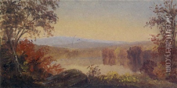 The Palisades Oil Painting - Jasper Francis Cropsey