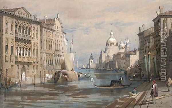 The Grand Canal Oil Painting - Samuel Prout