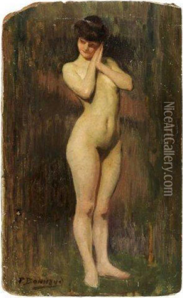 Femme Nue Songeuse Oil Painting - Pierre Bonnaud