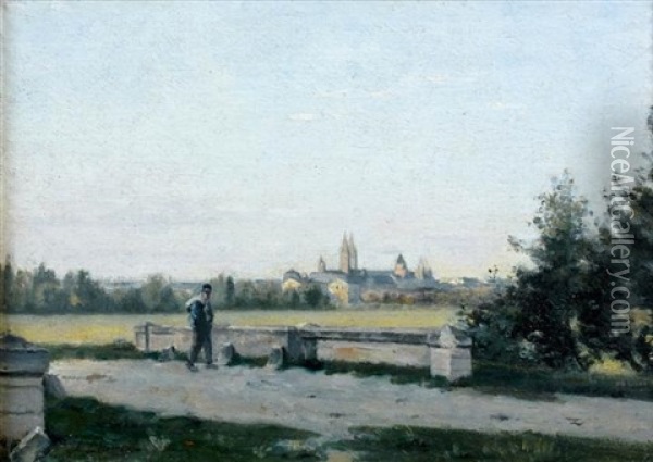 Environs De Chartres. Effet Du Matin Oil Painting - Stanislas Lepine
