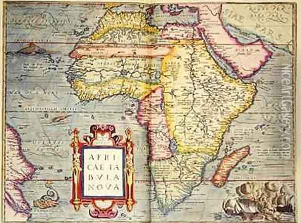 Africae tabvla nova, 1570 Oil Painting - Abraham Ortelius