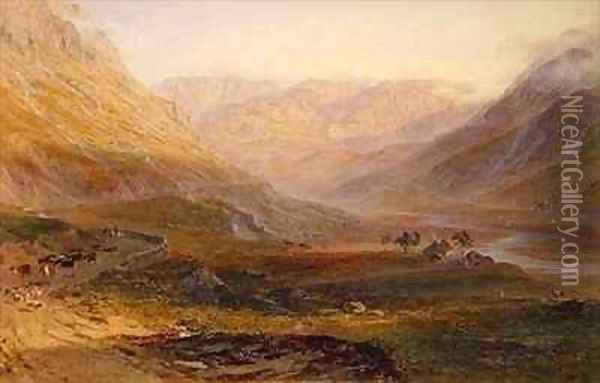Nant Francon North Wales Oil Painting - George Arthur Fripp