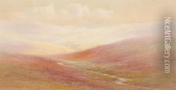 Plyin Valley Oil Painting - Charles Edward Ii Brittan