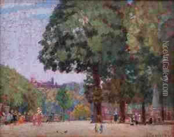 Luxembourg Gardens Oil Painting - Ernest Moulines