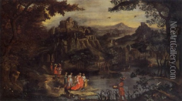Ritrovamento Di Mose Oil Painting - Hendrik van Balen the Elder