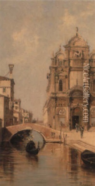 Venetian Scenes Oil Painting - Antonietta Brandeis