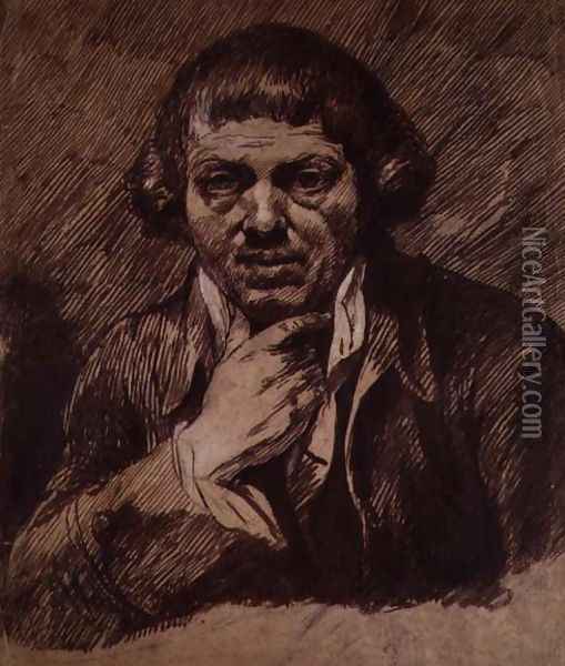 Self Portrait c.1800 Oil Painting - James Barry