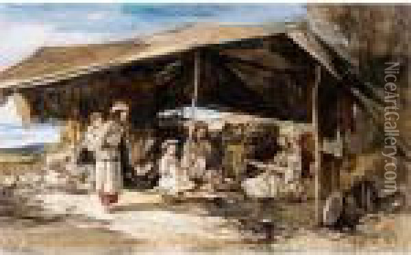 Turkomans Hut Oil Painting - William James Muller