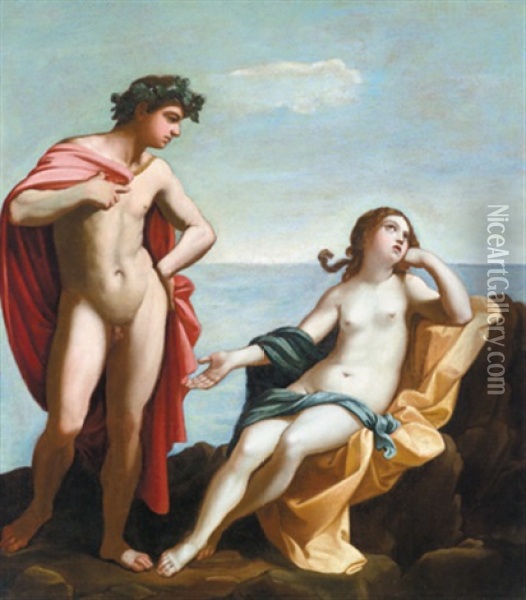 Bacchus Und Ariadne - Bacco E Arianna Oil Painting - Francesco Giovanni Gessi