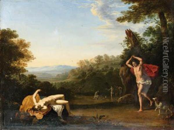 The Death Of Procris Oil Painting - Daniel Vertangen