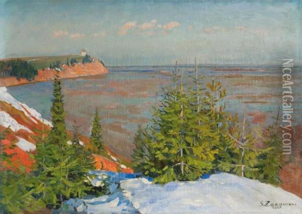 Early Spring Near Vyatka Oil Painting - Stanislaw Zukowski