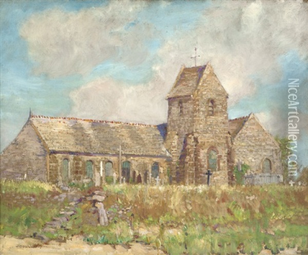 The Church, Greville Oil Painting - Alson Skinner Clark