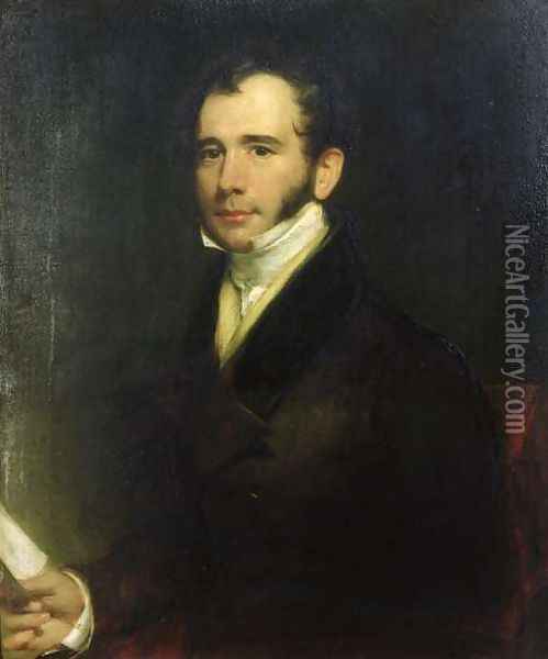Portrait of William Thomas Brande 1788-1866 1830 Oil Painting - Henry William Pickersgill