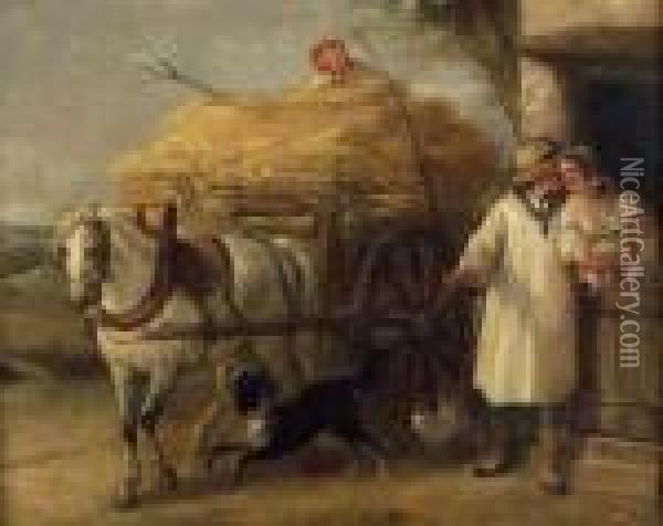Witherington. The Day's Harvesting Oil Painting - William Frederick Witherington