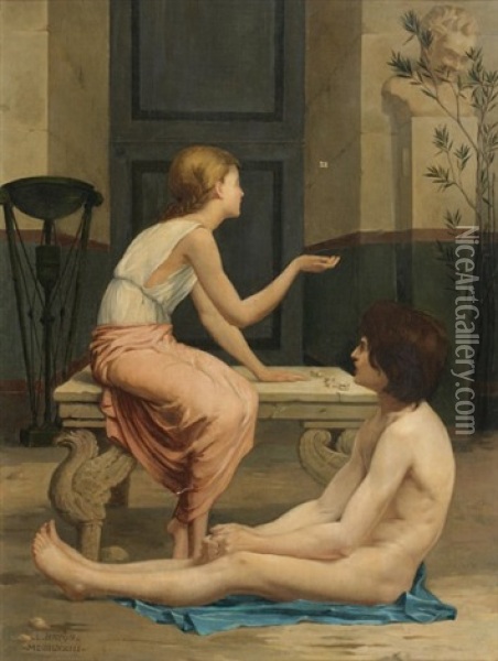 Jeu D'osselets Oil Painting - Jean-Louis Hayon
