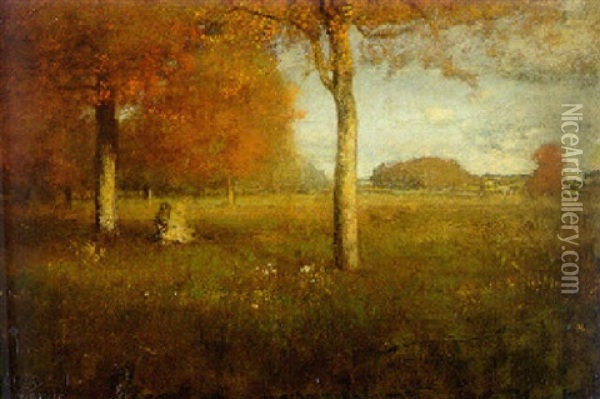 An Autumn Day Oil Painting - George Inness