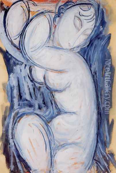 Caryatid 2 Oil Painting - Amedeo Modigliani