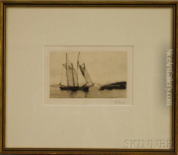 Schooners Becalmed Oil Painting - William Formby Halsall