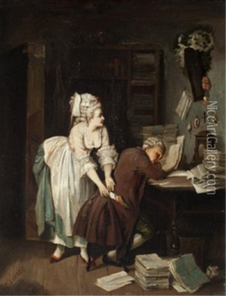 The Love Letter Oil Painting - Karl von Blaas