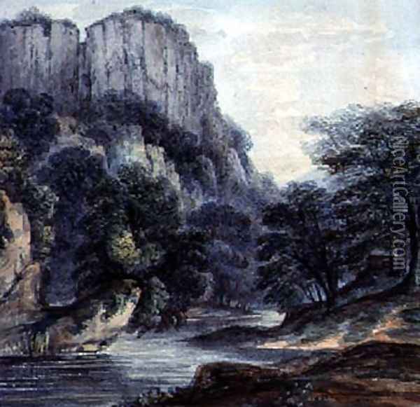 The High Tor, Matlock Oil Painting - Moses Webster