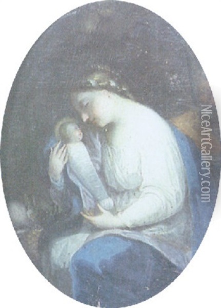 La Sacra Famiglia Oil Painting - Jacopo Ligozzi