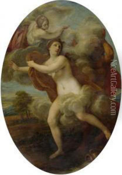 Mythologische Szene. Oil Painting - Eustache Le Sueur