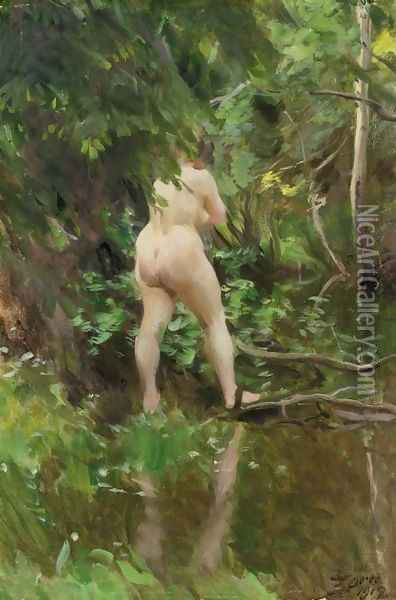 Flood (Oversvamning) Oil Painting - Anders Zorn