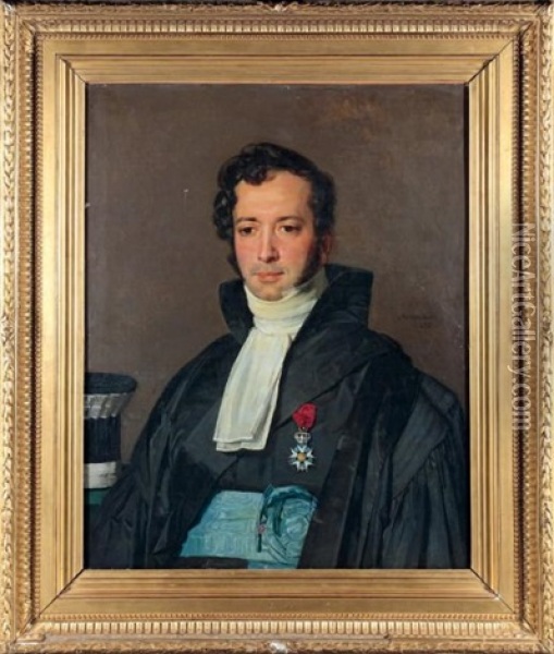 Un Magistrat Oil Painting - Jean-Jacques-Francois Monanteuil