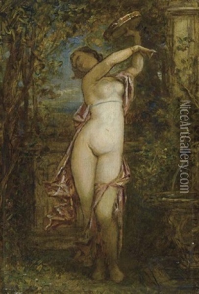 Tamburin-tanzerin Oil Painting - William Edward Frost