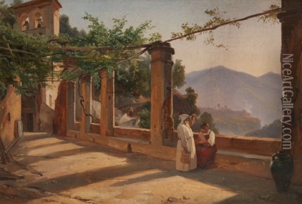 L'ermitage De La Cava Oil Painting - Jean Charles Joseph Remond