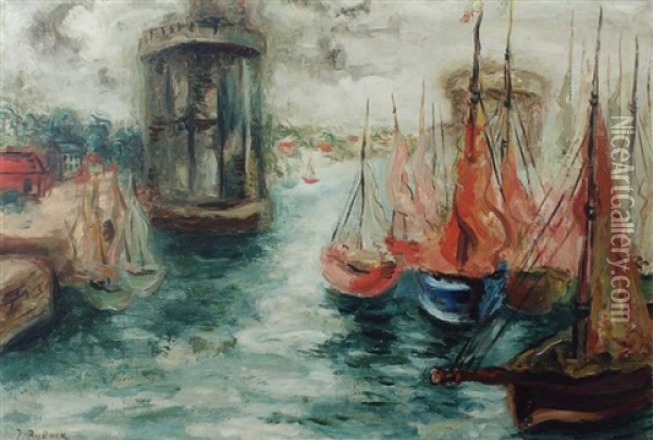 Segelboote Im Hafen Oil Painting - Issachar ber Ryback