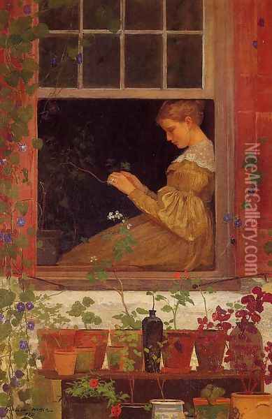 Morning Glories Oil Painting - Winslow Homer