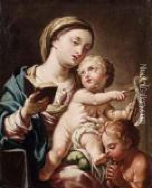 Madonna Con Bambino E S. Giovannino Oil Painting - Paolo di Matteis