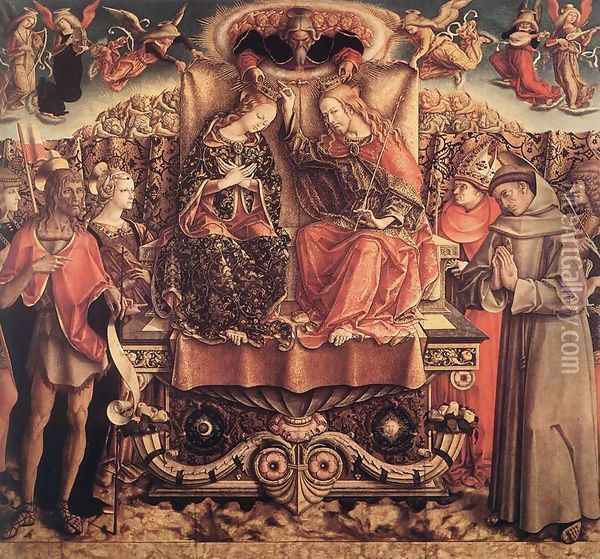 Coronation of the Virgin 1493 Oil Painting - Carlo Crivelli